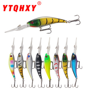 Señuelo de pesca XY-337 Minnow de 10 cm y 9.2 g para agua media, cebo duro para lubina con sonajero y placa de lengüeta larga - Product Image 2