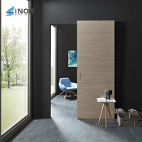 Usine En Gros Coulissante Fantôme Miroir Porte Dissimulée Placard Flush Système En Bois Comment Installer Le Matériel Certificat CE