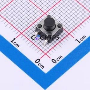 K2-6639SP-D4SC-04 Tactile Switch SMD-4P,6x6mm Switch Single Pole Single Throw Round Button 2.5N Vertical Mount - Product Image 1