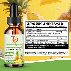 Gotas Líquidas de Magnesio con Fórmula de Absorción Superior, Favorecen la Salud Ósea, con Sabor Natural a Piña, con D3, L-Thea y GABA - Product Image 2