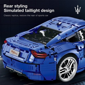 Zhenzhuan Technology – modèle de voiture de sport Maserati en blocs de construction, échelle 1:8, jouet éducatif à assembler pour garçons - Product Image 5