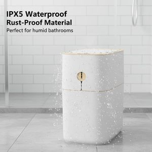 Motion Sensor Bathroom Trash Can Automatic Touchless Kitchen Garbage Can With <b>Lids</b> Smart Packable Waterproof Garbage <b>Bin</b> - Product Image 5