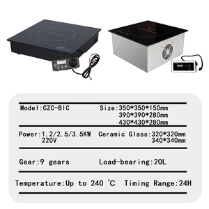 Plaque de cuisson intégrée commerciale 1200/2500/3500 Watt cuisinière électrique plaques de cuisson fabricant 12v 24v Dc cuisinières à Induction alimentées par batterie - Product Image 4