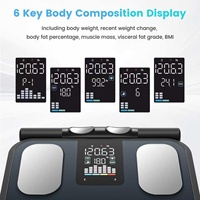Balance de composition corporelle LCD de haute qualité à 8 électrodes avec support, plage de mesure du poids 3-180 kg, précision 100 g