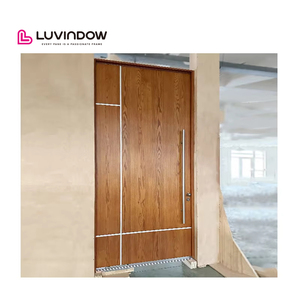Big Size Waterproof Solid Wooden 11 Foot Front Exterior Door For House - Product Image 3