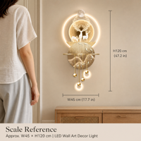 Luminaire mural LED de style chinois luxueux, paysage 3D, bonsaï, pin, poisson koï, décoration murale suspendue