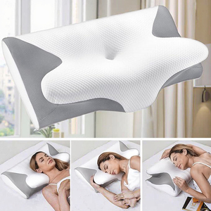 Cuscino per dormire sano ergonomico con imbottitura in schiuma traspirante con copertura lavabile supporto per il collo per le traversine posteriori laterali - Product Image 1