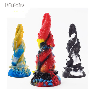 Juguete Sexual Gigante Personalizado con Ventosa, Monstruo, Nuevo <span class=keywords><strong>Dildo</strong></span>, Pene de Silicona Líquida, Color Faak, <span class=keywords><strong>Dildo</strong></span> Pulpo - Product Image 1