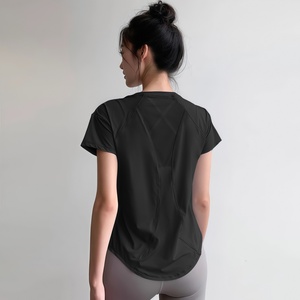 CZFIT เสื้อผ้าออกกำลังกายสำหรับผู้หญิง ผ้าแห้งเร็ว ยืดหยุ่นได้ เหมาะสำหรับวิ่ง โยคะ เนื้อผ้าบางเบา ใส่สบาย แขนสั้น - Product Image 5