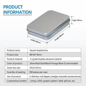 Bán buôn hình chữ nhật hộp thiếc kim loại, cookies sô cô la kẹo bao bì hộp. Tùy chỉnh UV in kim loại bao bì hộp - Product Image 2