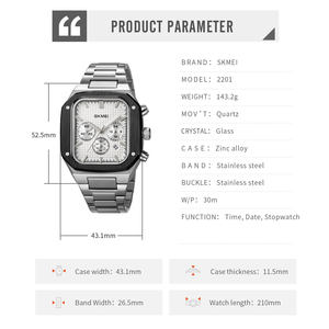 Reloj para hombre con cronómetro, diseño robusto y versátil para un uso diario confiable y resistente al agua, con logotipo personalizado. - Product Image 5