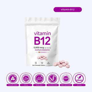 Tablet <span class=keywords><strong>Vitamin</strong></span> <span class=keywords><strong>B12</strong></span> Premium 5000mcg untuk Mendukung Metabolisme Energi, Kesehatan Saraf, Dewasa, Remaja, Ibu Hamil, 240 Tablet, OEM - Product Image 4