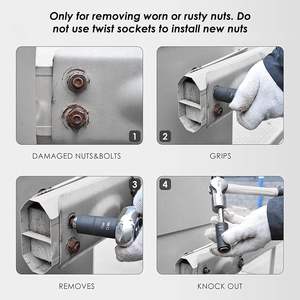 पहिया अखरोट बोल्ट स्टड अर्क हटाने उपकरण - Product Image 3