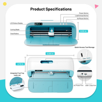 Paquete de Plotter de Corte y Impresora de Vinilo Likcut S41 con Flujo de Trabajo Inteligente, Kit de Herramientas y Accesorios de Inicio para Vinilo