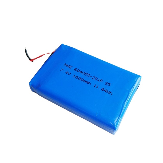 604055-2S1P Lipo 7.4v Li Ion Li-polymer Battery Pack 7.4v Li-ion 1600mah Battery