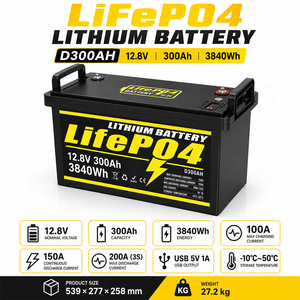 JFT QG-C200AH-2 12.8V 200Ah Baterai Lithium LiFePO4 2560Wh 100A Layar Volt 70A Pengisian Cepat 6000 Siklus - Product Image 1