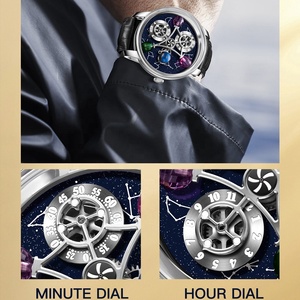 Reloj Mecánico Luminoso Celestial, Reloj Automático Único con Diseño de Planetas, Luna y Tierra, para Hombre, Fabricantes de Relojes Astronómicos - Product Image 3