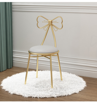 Chaises de salon décoratives en velours à décanter utilisées pour la décoration intérieure Chaise de mobilier en métal au design moderne couleur or