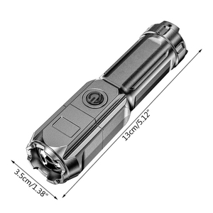 <span class=keywords><strong>Torcia</strong></span> LED Potente di Alta Qualità Ricaricabile, Resistente all'Acqua, con Zoom, USB, Luce Tattica Portatile per Campeggio - Product Image 2