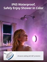 Lampu Mandi Isi Ulang Nirkabel RGB Multi-warna untuk Kamar Mandi, Lemari, Kamar Tidur, Ruang Tamu, Lampu Ambient