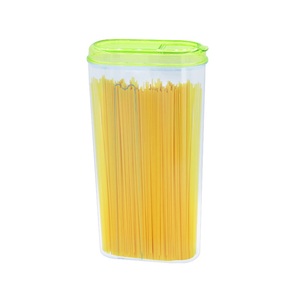 Barattolo per alimenti in plastica trasparente ermetico da 2,35 l contenitore ovale verde viola turchese con coperchio per la conservazione e la conservazione degli alimenti - Product Image 1