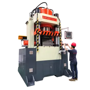 Prensa hidráulica multicilindro 1000 toneladas Mesa Grande prensa de cuatro columnas máquina de prensado en caliente de gran superficie