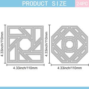قوالب قص مستطيلة الشكل من GLOBLELAND لصناعة الألبومات والصور الإبداعية وصنع البطاقات والنقش - Product Image 2