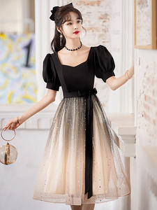 <span class=keywords><strong>Robe</strong></span> de soirée courte style français pour femmes, grande <span class=keywords><strong>taille</strong></span>, filles rondes, printemps, coupe ajustée, cache-ventre, élégante, <span class=keywords><strong>demoiselle</strong></span> <span class=keywords><strong>d</strong></span>'<span class=keywords><strong>honneur</strong></span>, quotidien - Product Image 5