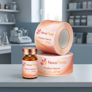 Custom Logo Adhesive <b>Labels</b> <b>Waterproof</b> Adhesive Paper Strong Adhesive Cosmetic Skincare Packaging Gold Promotion Supermarket - Product Image 2