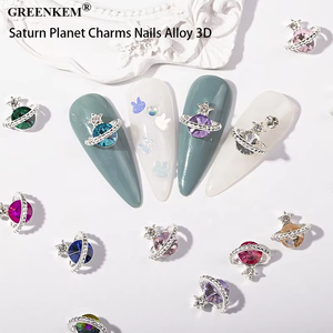 2025ขายดีสุดหรูของดาวเสาร์ประดับ<span class=keywords><strong>เล็บ</strong></span>อัลลอยหลาก<span class=keywords><strong>สี</strong></span>3D หรูหราประดับ<span class=keywords><strong>เล็บ</strong></span>พลอยเทียม - Product Image 3