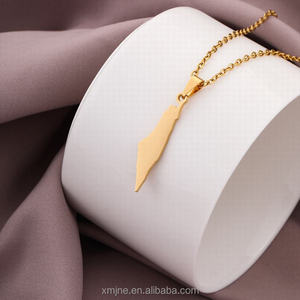 <span class=keywords><strong>Europa</strong></span> América <span class=keywords><strong>Israel</strong></span> y Palestina <span class=keywords><strong>mapa</strong></span> colgante collar de acero inoxidable personalidad de la moda colgante - Product Image 3