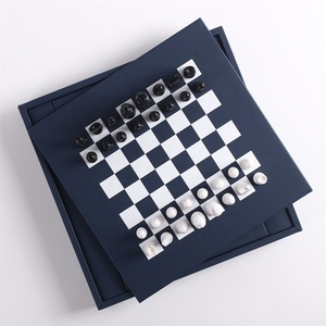 Cao cấp PU da 3-in-1 cờ vua <span class=keywords><strong>Checker</strong></span> và backgammon Hội Đồng Quản trị trò chơi kết hợp thiết lập hộp da cờ vua đặt cờ vua lưu trữ hộp - Product Image 5