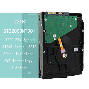 Disque dur NAS d'entreprise 22 To 3,5 pouces 7200 tr/min ST22000NT001 SATA 6 Gbit/s 256 Mo de cache CMR Interne pour serveur de stockage de centre de données - Product Image 2