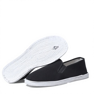 Zapatos de tela de Pekín antiguos con banda elástica en la parte superior, suela cosida a mano, zapatos de conducir para hombre con suela suave de <span class=keywords><strong>mil</strong></span> capas, totalmente de algodón. - Product Image 1