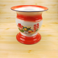 Corbeille à fruits traditionnelle chinoise des années 1960, bol émaillé antique chinois pour champagne/fruits/légumes/présentoir à vin