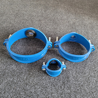 Collier de serrage en fonte ductile pour tuyaux, modèle 2026, pour réparation de raccords de branche en conduites d'eau HDPE/PE