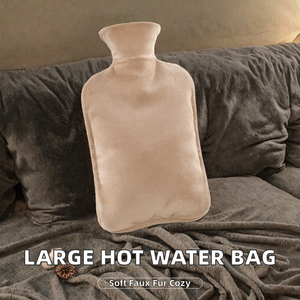 Bouillotte en fausse fourrure réutilisable, chauffe-mains portable, housse de compresse chaude pour les voyages d'hiver - Product Image 2