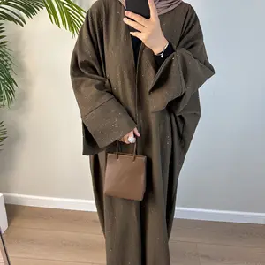 Исламские женские скромные пальто Элегантное зимнее женское мусульманское платье абайя зимние пальто для женщин