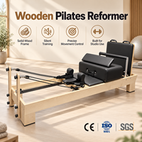 Machine de Pilates Reformer en bois massif de chêne, robuste, pour usage en studio, directement de l'usine
