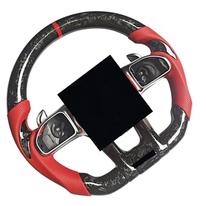 พวงมาลัยหุ้มหนังคาร์บอนไฟเบอร์สีแดงอัพเกรดสำหรับ Mercedes Benz G-Class G Wagon A45 AMG GT 63 G63 AMG G500 G550 <span class=keywords><strong>W202</strong></span> <span class=keywords><strong>W202</strong></span> - Product Image 3