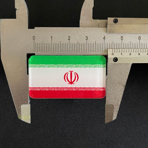 Vente en gros directe usine – Badge acrylique drapeau <span class=keywords><strong>Iran</strong></span> d'environ 4,5 cm, épingle de revers, porte-clés décoratif de haute qualité - Product Image 2