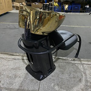 Modern Shampoo Chair With Stainless Steel Basin PU Leather Seat Metal <b>Frame</b> Salon Furniture Commercial Use - Product Image 3