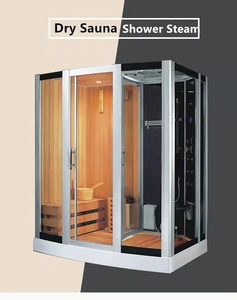 Salle <span class=keywords><strong>de</strong></span> sauna électrique moderne <span class=keywords><strong>de</strong></span> luxe, style Dubaï, en <span class=keywords><strong>bois</strong></span> <span class=keywords><strong>de</strong></span> pin massif blanc, combinaison <span class=keywords><strong>de</strong></span> douche infrarouge et vapeur humide - Product Image 2