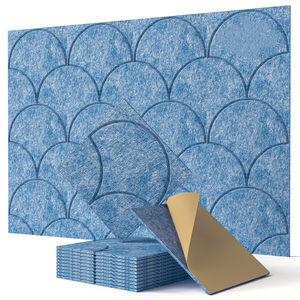 Paneles Acústicos Autoadhesivos de Alta Densidad para Pared y Techo, Diseño Moderno, Color Azul Cielo, para Oficina - Product Image 1