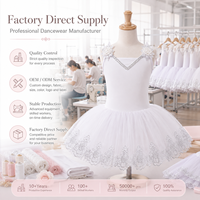 Robe tutu de ballet pour filles à bretelles spaghetti, en dentelle et tulle, avec strass, antibactérienne, sans couture, fusionnée, quatre couleurs pastel, étiquette personnalisée