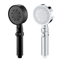 Pommeau de douche bain 5 réglages de pulvérisation réglable une touche d'arrêt économie d'eau Massage pommeau de douche haute pression accessoires de salle de bain