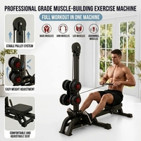 Máquina de Remo Multifuncional Plegable y Ajustable, Equipo de Gimnasio en Casa para Hombres, Pérdida de Grasa y Entrenamiento Muscular