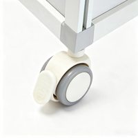 Tableau blanc effaçable à sec double face en aluminium FSWB01 avec rangement et support mobile pour bureau et école