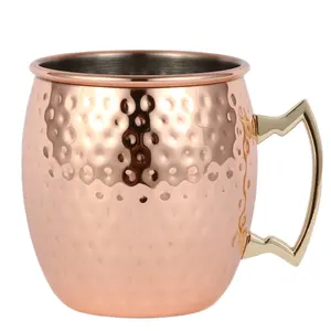 Promotional hammered moscow mule copper mugs wholesale