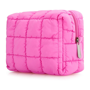 Puffy Cute Makeup <b>Bag</b> <b>for</b> <b>Women</b> Quilted Cosmetic <b>Bag</b> <b>Pouch</b> Make up <b>Pouch</b> <b>for</b> Purse Toiletry Zipper Checkered <b>Bag</b> Travel Case - Product Image 1